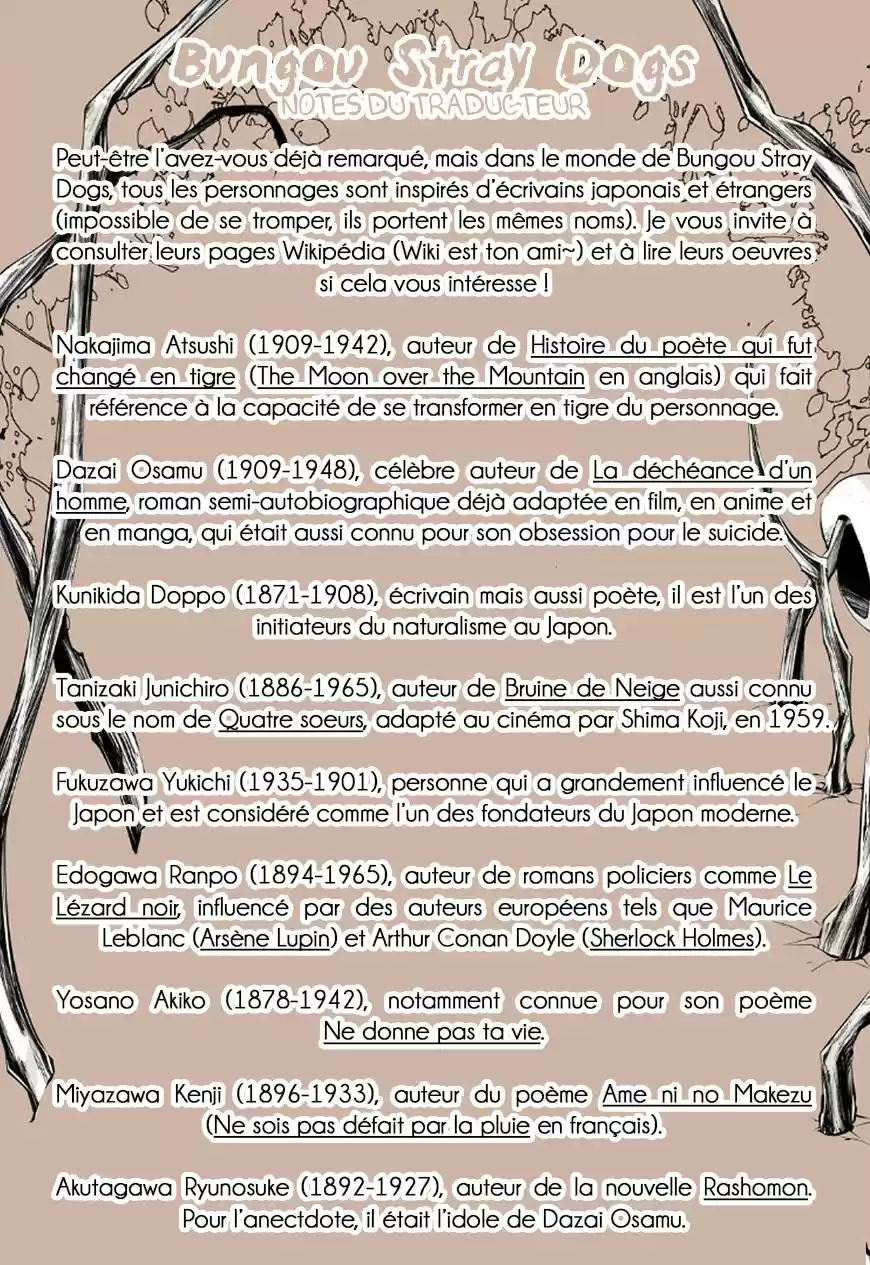 Read Bungou Stray Dogs fr Manga Online